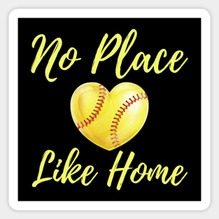 No Place Like Home Softball Sticker